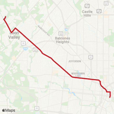 VIA Metropolitan Transit Bandera map