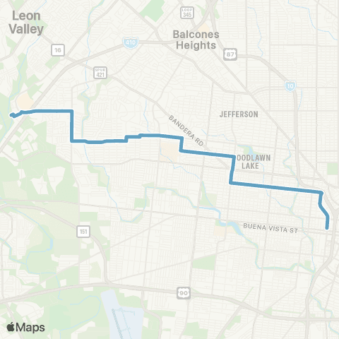 VIA Metropolitan Transit Poplar map