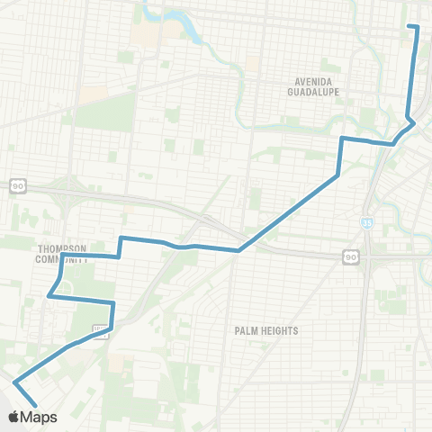 VIA Metropolitan Transit Kirk map