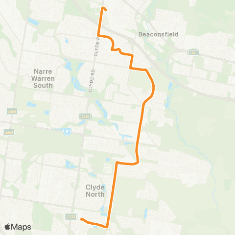 PTV - Public Transport Victoria Clyde - Berwick Station map