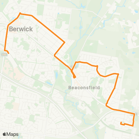 PTV - Public Transport Victoria Beaconsfield East - Berwick Station map