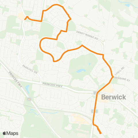PTV - Public Transport Victoria North Berwick - Berwick Station map