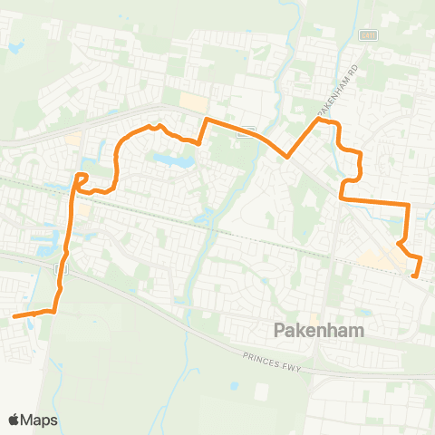 PTV - Public Transport Victoria Officer South - Pakenham Station map
