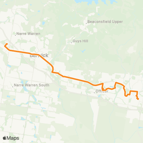 PTV - Public Transport Victoria Pakenham Station - Fountain Gate SC map