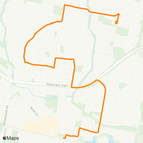 PTV - Public Transport Victoria Pakenham North - Pakenham Station map