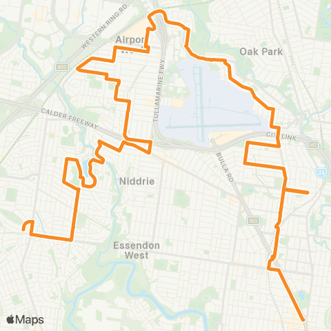 PTV - Public Transport Victoria Keilor East - Moonee Ponds map