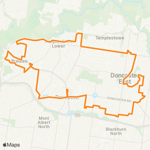 PTV - Public Transport Victoria The Pines SC map