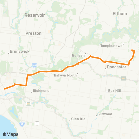PTV - Public Transport Victoria The Pines SC - City (King / Lonsdale Sts) map
