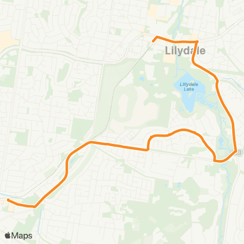 PTV - Public Transport Victoria Mooroolbark - Lilydale map