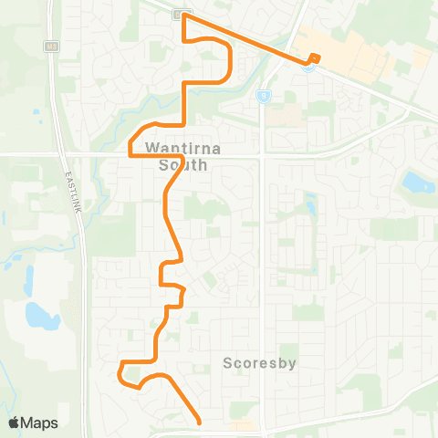 PTV - Public Transport Victoria Scoresby - Knox City SC map