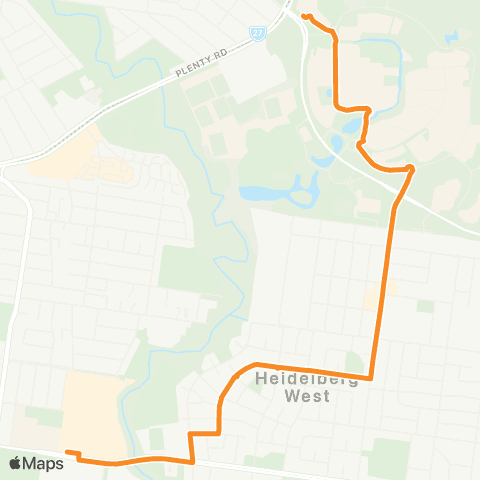 PTV - Public Transport Victoria Northland SC - La Trobe University map
