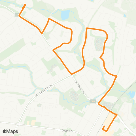 PTV - Public Transport Victoria Canterbury Hills - Sunbury Station map