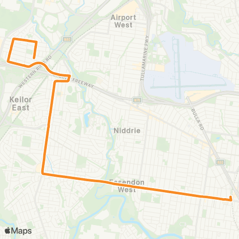 PTV - Public Transport Victoria Keilor Park - Essendon Station map