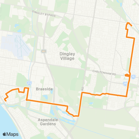 PTV - Public Transport Victoria Noble Park Station - Mordialloc map