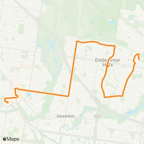 PTV - Public Transport Victoria Endeavour Hills - Dandenong Station map