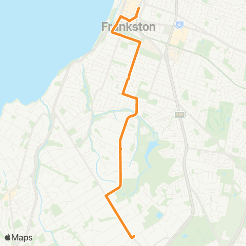 PTV - Public Transport Victoria Eliza Heights - Frankston map