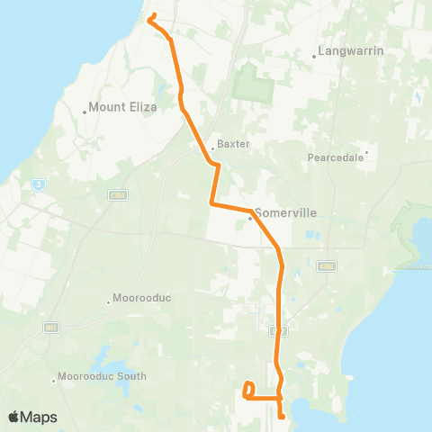 PTV - Public Transport Victoria Hastings - Frankston map