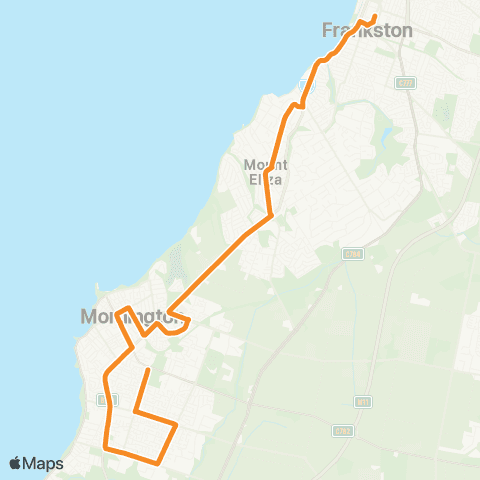 PTV - Public Transport Victoria Mornington - Frankston Station map