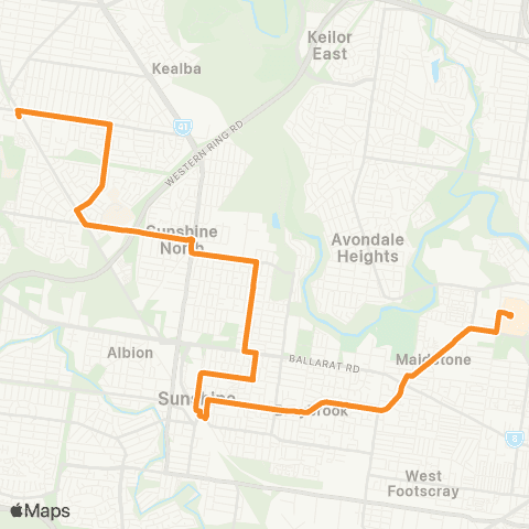 PTV - Public Transport Victoria St Albans Station - Highpoint SC map