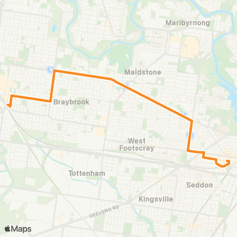 PTV - Public Transport Victoria Sunshine Station - Footscray map