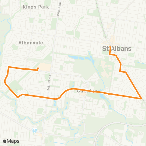 PTV - Public Transport Victoria Brimbank Central SC - St Albans Station map