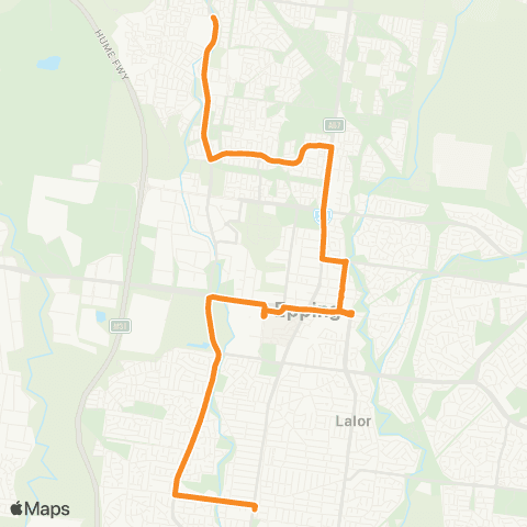 PTV - Public Transport Victoria Wollert West - Thomastown Station map