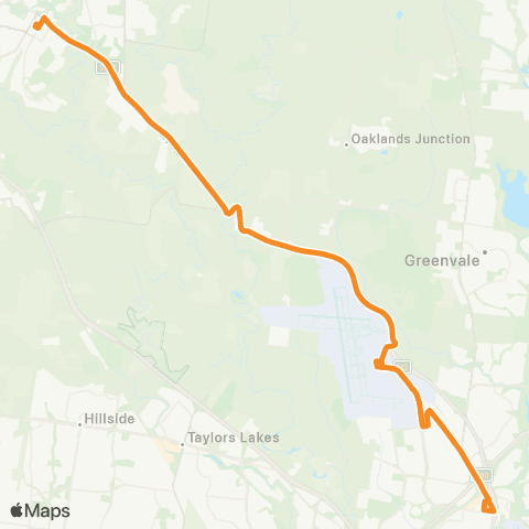 PTV - Public Transport Victoria Sunbury Station - Airport West SC map