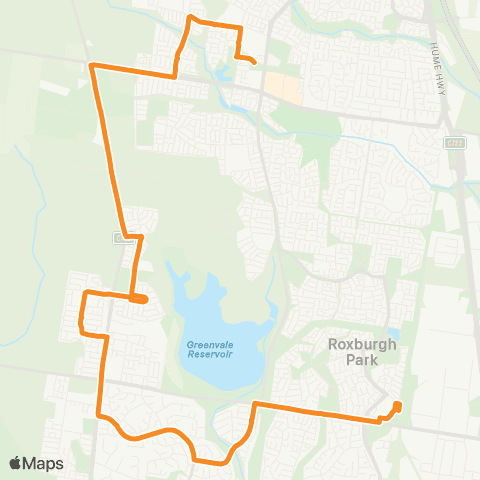 PTV - Public Transport Victoria Craigieburn Central - Roxburgh Park map