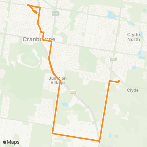 PTV - Public Transport Victoria Clyde - Cranbourne Station map