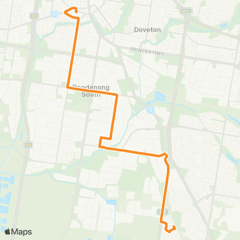 PTV - Public Transport Victoria Dandenong Station - Lynbrook Station map