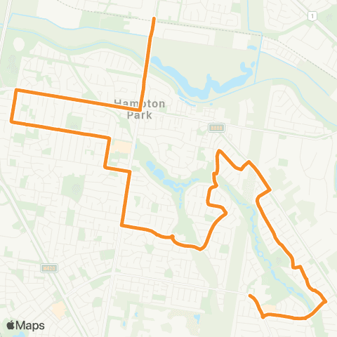 PTV - Public Transport Victoria Amberly Park - Hallam Station map