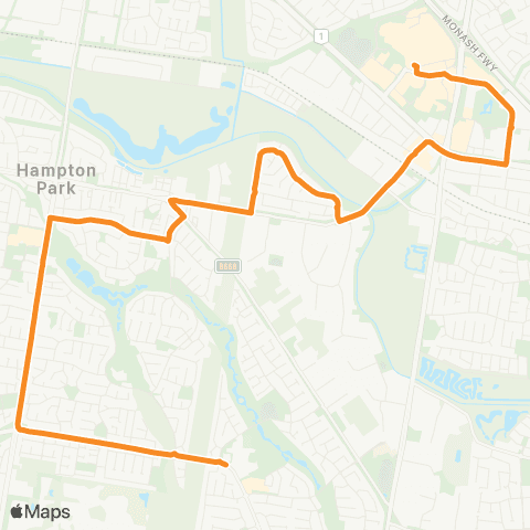PTV - Public Transport Victoria Narre Warren South - Fountain Gate SC map