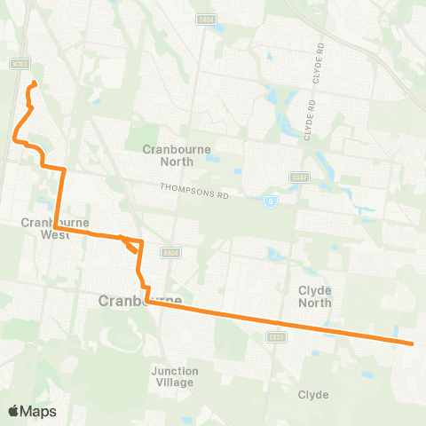 PTV - Public Transport Victoria Lynbrook Station - Clyde North map