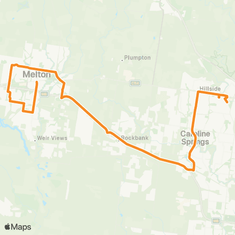 PTV - Public Transport Victoria Melton - Watergardens Station map