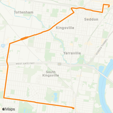 PTV - Public Transport Victoria Newport Station - Footscray map