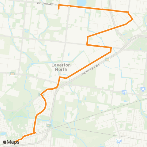 PTV - Public Transport Victoria Laverton Station - Laverton North map