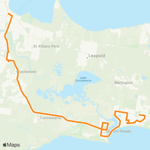 PTV - Public Transport Victoria Kangaroo Flat - Bendigo Station map