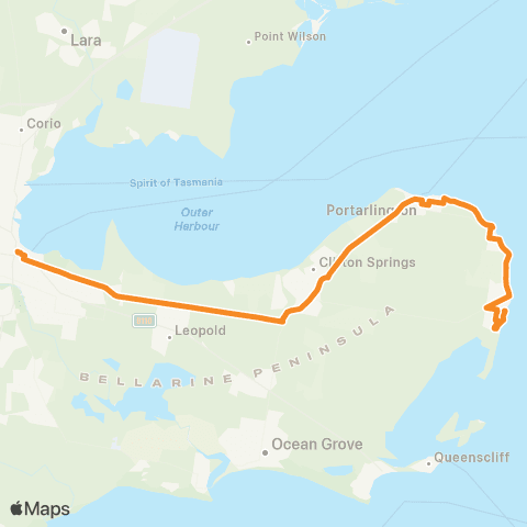 PTV - Public Transport Victoria East Bendigo - Bendigo Station map