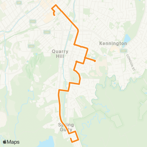 PTV - Public Transport Victoria Spring Gully - Bendigo Station map