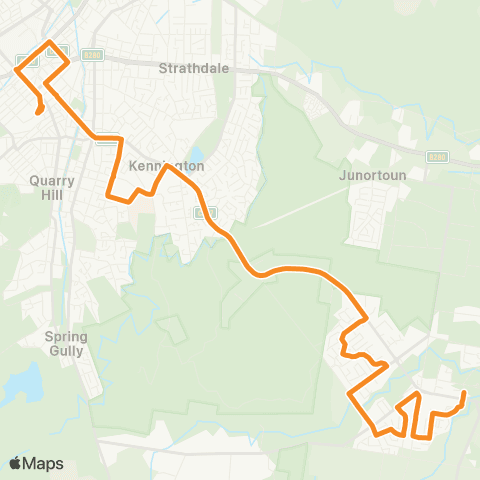 PTV - Public Transport Victoria Strathfieldsaye - Bendigo Station map