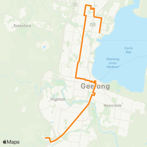 PTV - Public Transport Victoria Deakin University - North Shore Station map