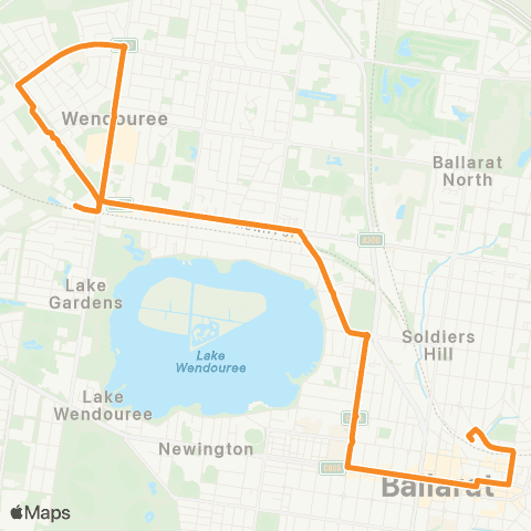 PTV - Public Transport Victoria Wendouree Station - Ballarat Station map