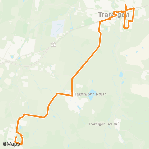 PTV - Public Transport Victoria Churchill - Traralgon map