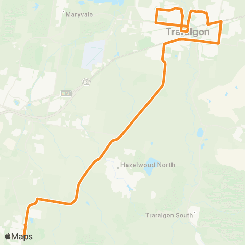 PTV - Public Transport Victoria Churchill - Traralgon map