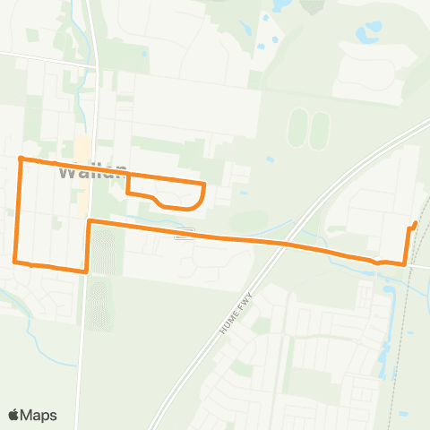 PTV - Public Transport Victoria Wallan Central - Wallan Station map