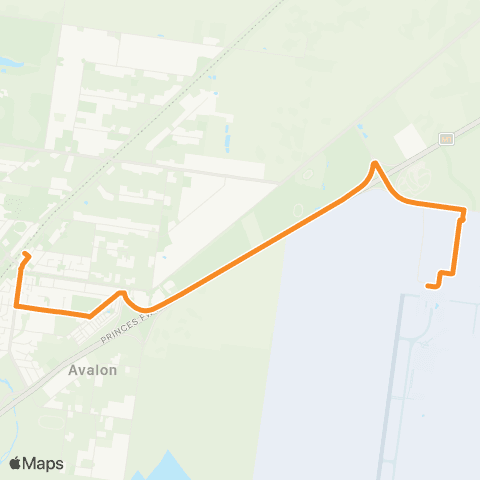PTV - Public Transport Victoria Avalon Airport - Lara Station map