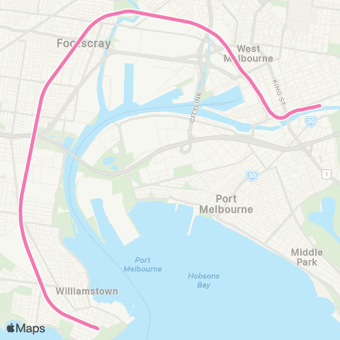 Metro Williamstown map