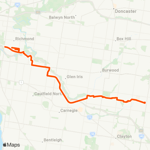 Metro Glen Waverley map
