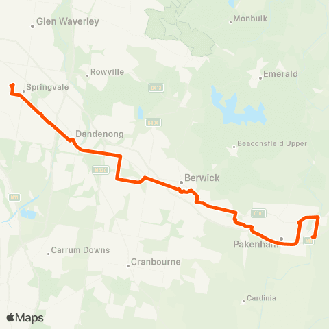 Metro Pakenham map