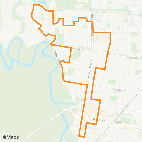 Victoria Regional Buses Gippsland Regional Sport Complex - Sale via Gippsland Regional Sport Complex map